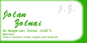 jolan zolnai business card